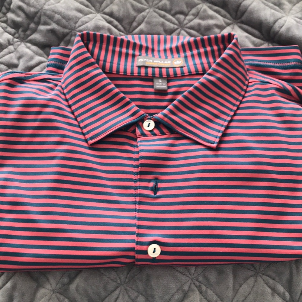 EUC Peter Millar summer comfort golf shirt large